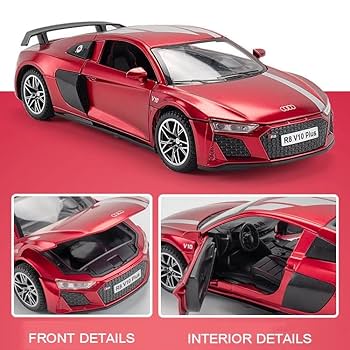 Audi R8 V10 plus Coupé ミニカー レッド Best Gift 1/32 for Audi R8 V10 Plus Alloy Diecast Sports Car